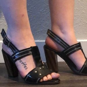 Strappy Blind Faith Fluevog heels, size 7
